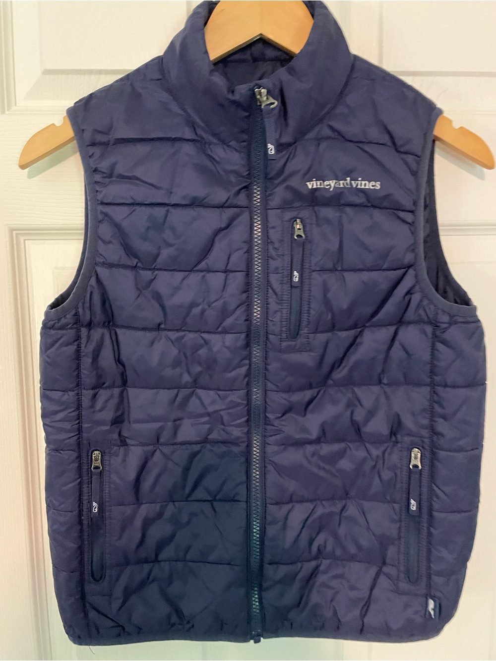 Vineyard Vines Kids Navy Quilted Vest